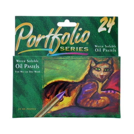 Crayola Portfolio Series Water-Soluble Oil Pastels, 24-Color Set