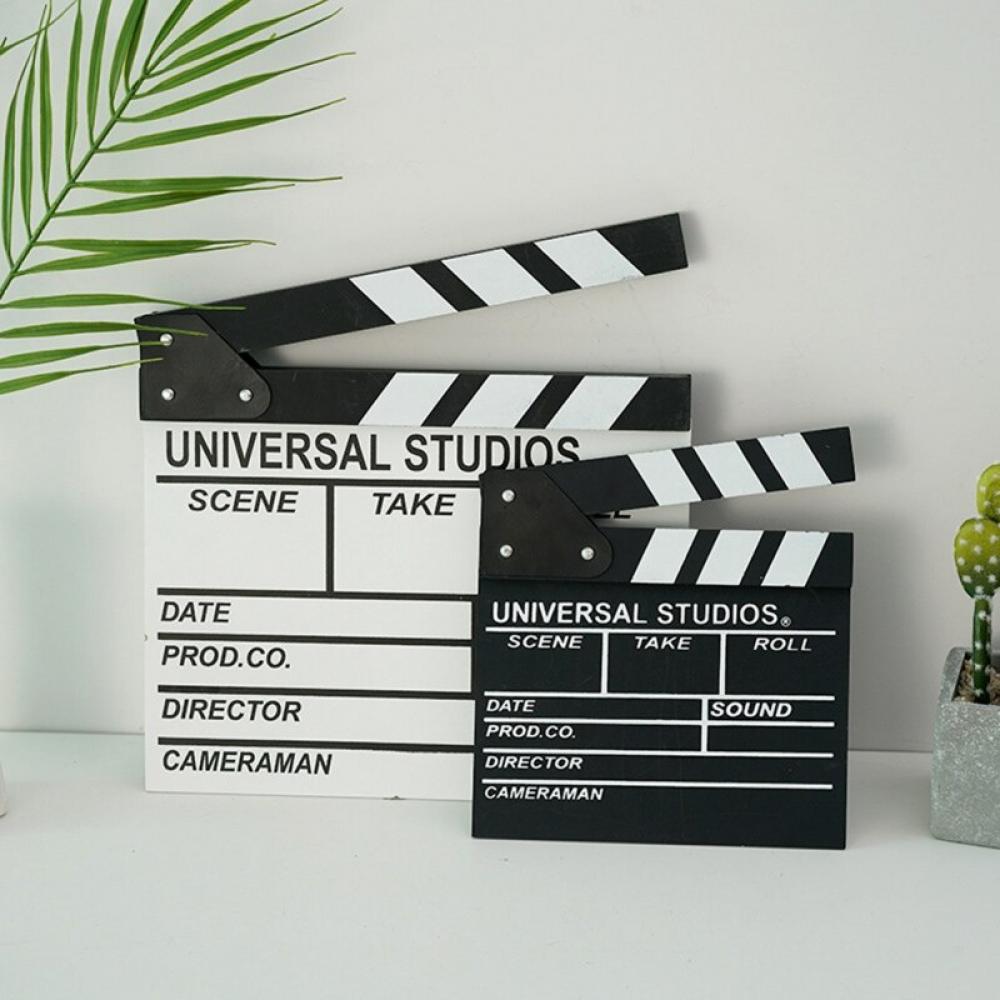Clearance sale!]Wood Director Video Scene Clapperboard TV Movie Clapper  Board Photography Online Shop Photo Decorations Ornaments