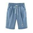 thumbnail image 1 of Birdeem Womens Fashionable Feather Printed Capris Drawstring Shorts, 1 of 6