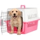 thumbnail image 1 of Jaula Transportadora para Gato Perro Caja de Viaje para Mascotas Jaulas para Viaje Transportadora para Perro Chico y Mediano (Rosa/Blanco), 1 of 7