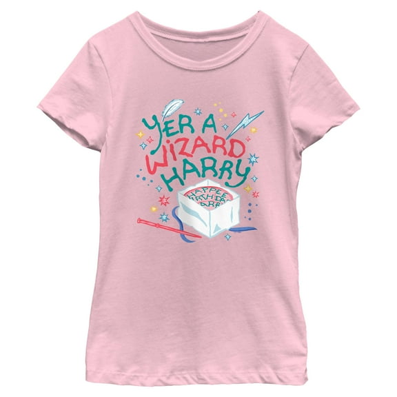 Girls Harry Potter Yer A Wizard Cake T Shirt