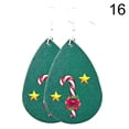 thumbnail image 2 of Christmas Faux Leather Earrings Santa Xmas Tree Snowman Earrings Dangle Earrings, 2 of 10