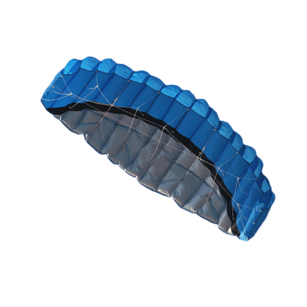 NEW 2.5m Dual Line Parachute Stunt Sport Beach Outdoor Toys BLUE Large Kite 