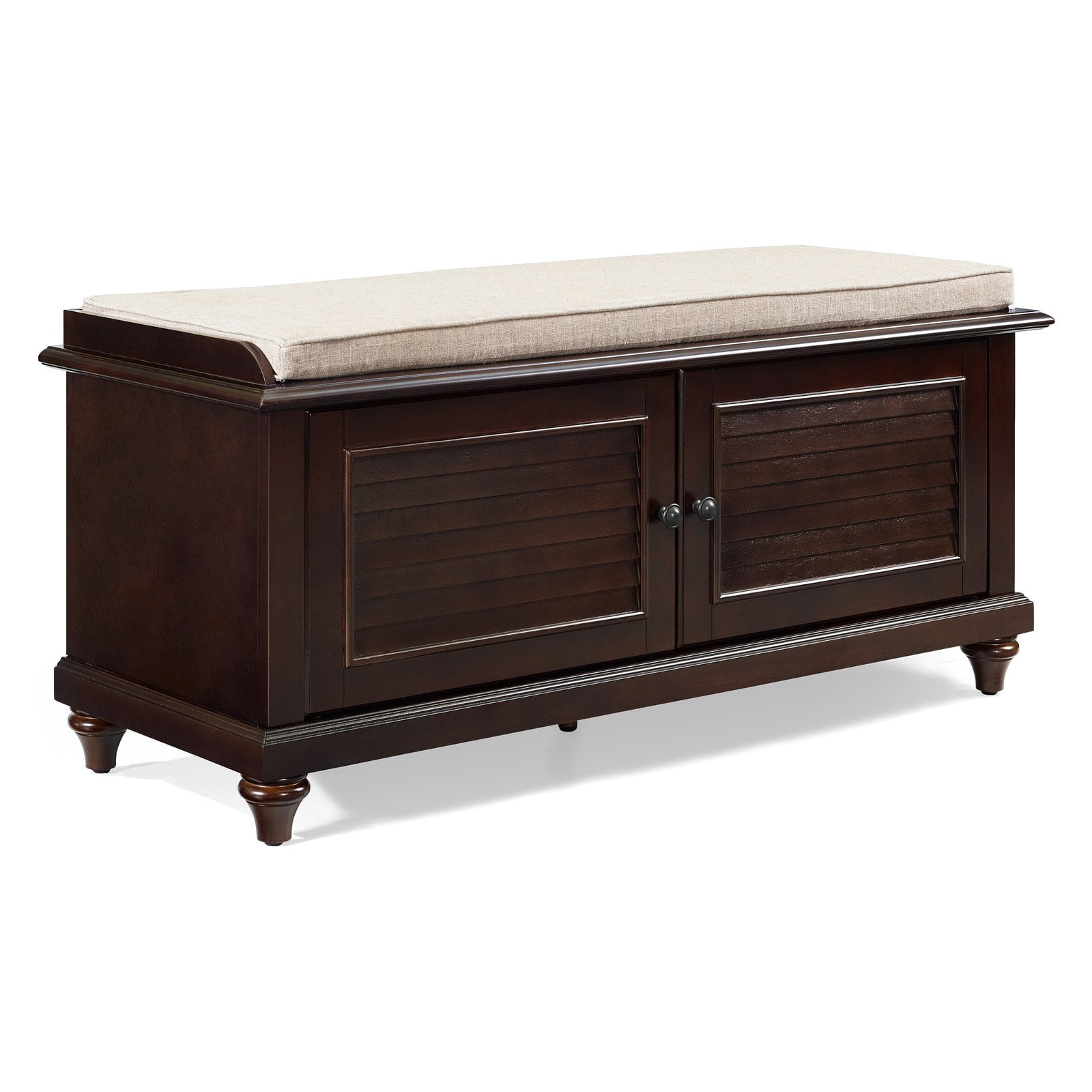 Palmetto Entryway Bench in Espresso Finish