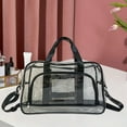 thumbnail image 6 of Kuntesetty Clear Toiletry Bag Beach Bag Waterproof PVC Tote Bag for Airline Work Travel Black, 6 of 9