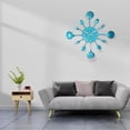 thumbnail image 3 of Cubiertos de Cocina Naiovety Reloj de pared de hierro 3D Extraíble Estilo moderno Azul, 3 of 6