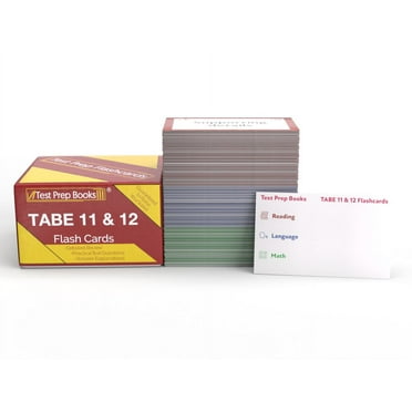 TABE 11 and 12 Study Cards 2024-2025: TABE Test 11/12 Exam Prep and Practice Test Questions [Full Color Cards]