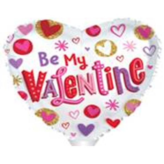 Val26 Be My Valentine Stick Balloons