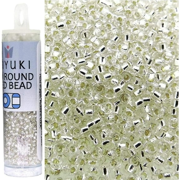 Silver-Lined Crystal Miyuki Seed Beads 15/0 15-91-TB