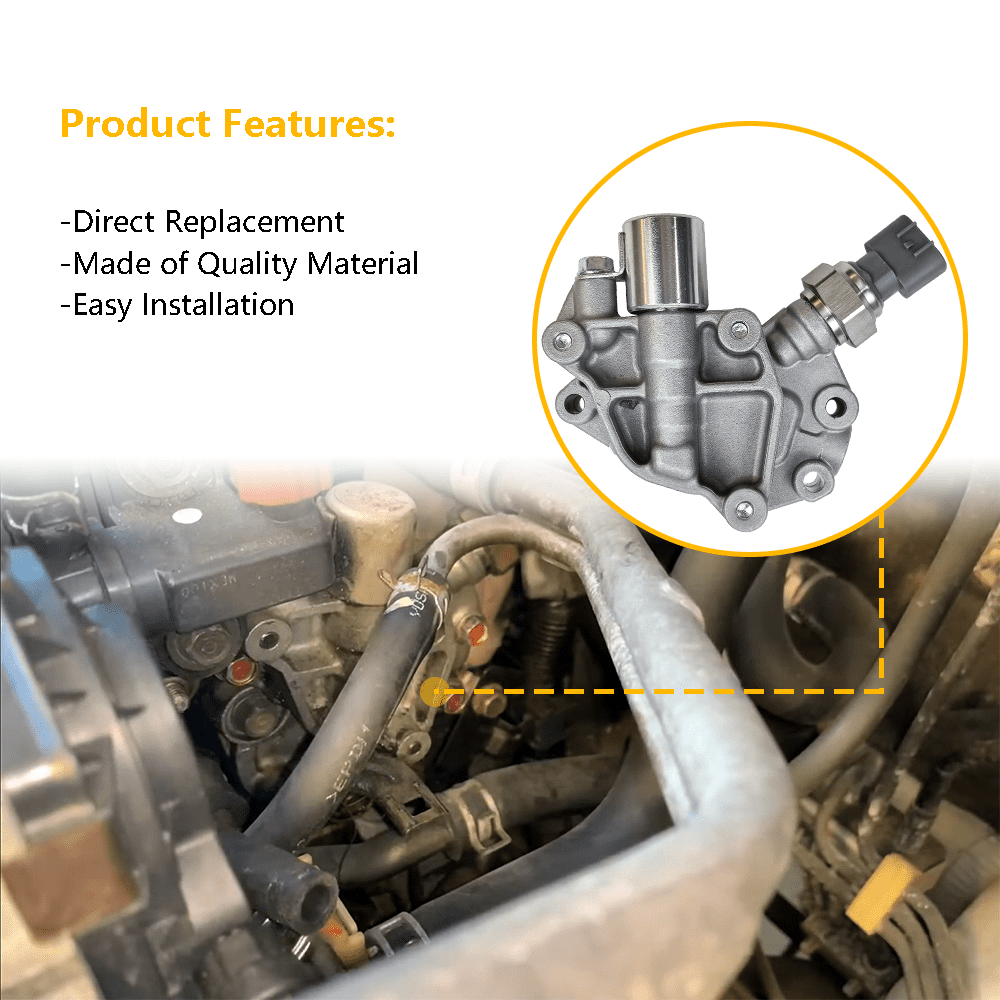 15810-RKB-J01 Engine Variable Valve Timing (VVT) Solenoid, VTEC Solenoid Spool Valve, Transmission Clutch Dual Linear Shift Solenoid | Fit for Honda Accord Odyssey Pilot V6 3.0L 3.5L | OE# 918-078