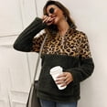 thumbnail image 4 of Sudadera de mujer otoño/invierno, estampado de leopardo/sudadera de manga larga Eccomum Verde oscuro/M, 4 of 7