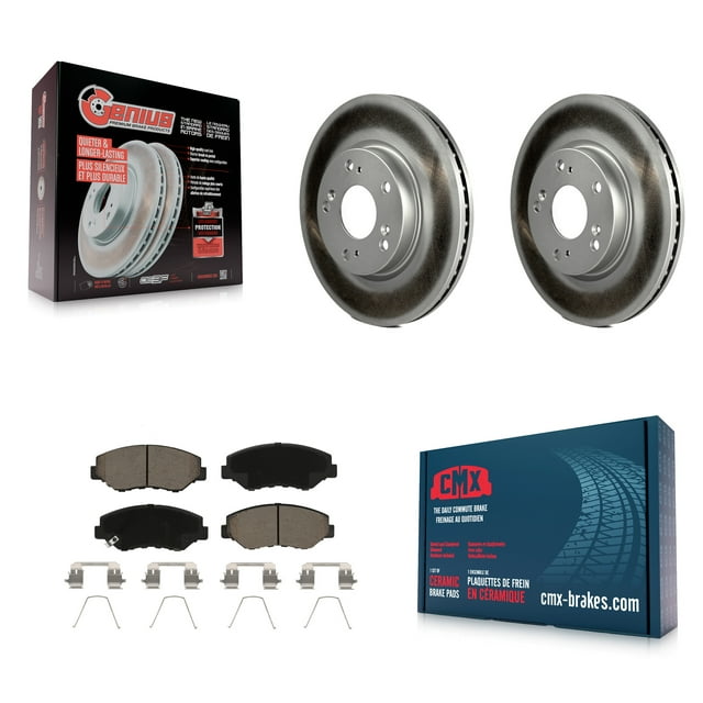 Transit Auto Front Coated Disc Brake Rotors and Ceramic Pads Kit for Car 2013 Acura ILX 2.0L KGC-100313