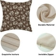thumbnail image 3 of Spring Flower Pillow Covers 18x18 Chinoiserie Brown Floral Farmhouse Decor Throw Pillows Case for Couch Seasonal Pillowcase Outdoor Decorative Cushion Case for Sofa Bed Decorations Set of 2, 3 of 6