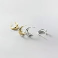 thumbnail image 6 of K-KED 925 Sterling Silver Curve Stud Earrings Christmas Winter December-Silver, 6 of 6