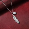 thumbnail image 3 of Dww-un Collier Pendentif Plume Rtro Platine Pour Femme, 3 of 5