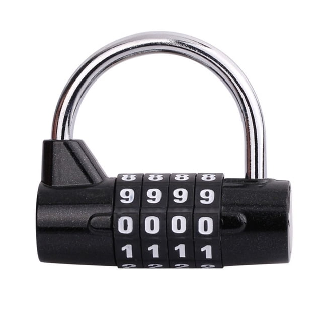 Heavy Duty 4 Dial Digit Combination Lock Weatherproof Security Padlock Outdoor Gym Safety Code Lock