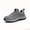 Gray, variant on CHICVOMEY Men's Rotary Knob Quick Lace Hiking Shoes Breathable Mesh No Tie Outdoor Shoes Non-Slip Shock Absorption Low Top Trekking Shoes for Men Work Casual Trail Running