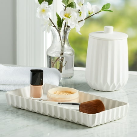 Matte Pewter Bathroom Accessory - Better Homes & Gardens 2-Piece Matte Ridges Bath Accessory Set, Multiple Colors