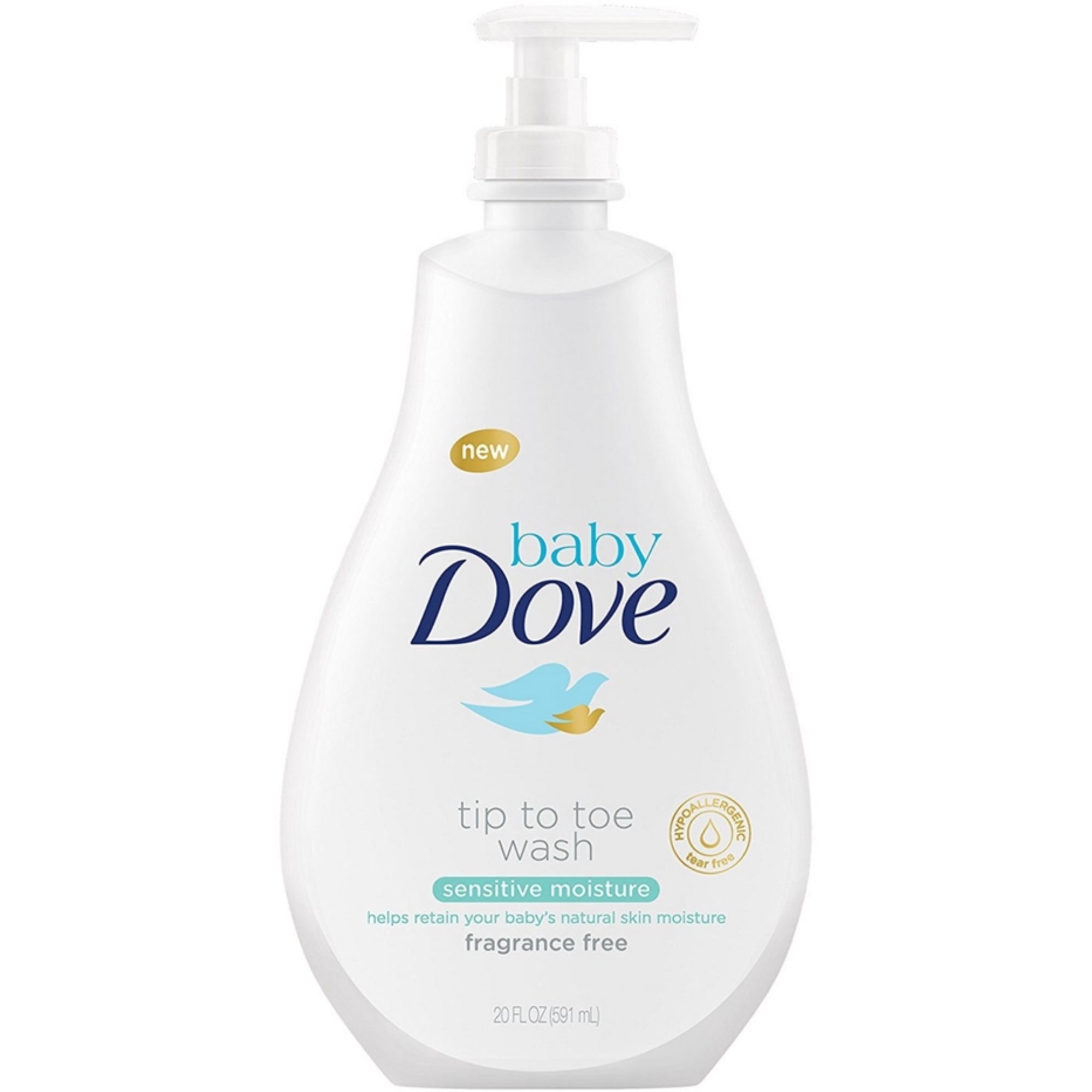 Baby Dove Tip to Toe Wash, Sensitive Moisture 20 oz (Pack of 4)