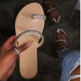 thumbnail image 5 of 2021 Glitter Slippers Women Summer Sandals 2021 Fashion Bling Female Candy Color Flip Flops Beach Diamond Flat Shoes Outdoor Sandals, 5 of 16