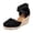 Black, variant on Win s Way Women's Velvet Round Toe Mary Jane Shoes Boho Platform Wedge Heel Plus Size Casual Sandals