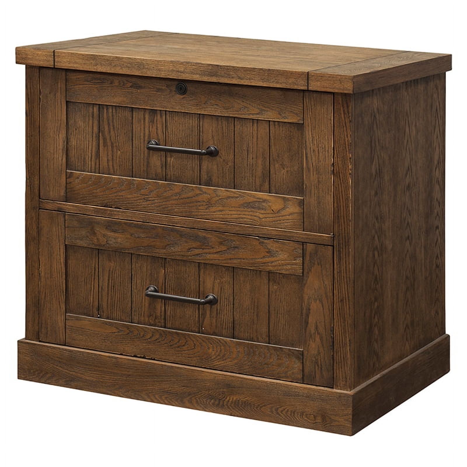 Avondale Wood Lateral File With Locking File Drawer Fully Assembled Brown - image 3 of 6