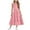 Pink-A, variant on Beollynier Girls Summer Ruffle Sleeve Round Neck Long Dress with Zipper for Ages 3-13 - Solid Color and Color Block Styles - Perfect for Parties and Dress-Up Occasions