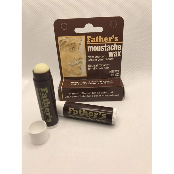 Cera para Bigote de Padre Neutra. Tono neutro para cabello de todo color. Tubo a prueba de fugas para comodidad de bolsillo (4). EN todos los paquetes múltiples al finalizar la compra (paquete de 4)