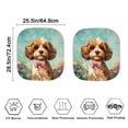 thumbnail image 2 of Kuiaobaty 2 Pieces Car Windshield Sun Shade Teddy Dog Flower Shrubs Pattern Foldable Blocks UV Ray Visor Protector Sunshade Automotive Accessories for Cars Sedans Trucks SUVs, 2 of 6