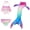 C, variant on 【Uhome】3PCS 3-12Y Girls Mermaid Bathing Suit Hot Spring Bikini Swimsuits with Fish Tail Kids Beach Costume Set
