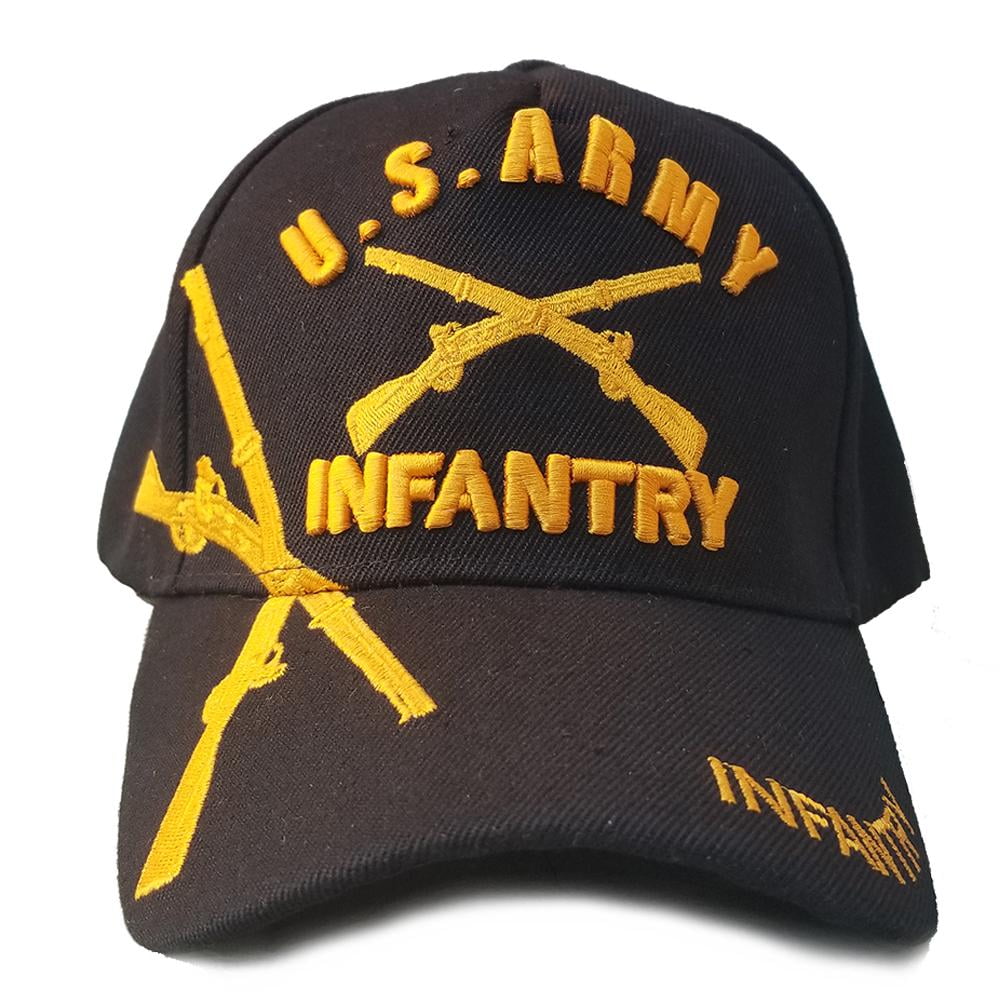 US Army Infantry Hat Black Adjustable Cap