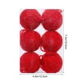 thumbnail image 2 of 6-Piece Wool Covered Foam Ball Ornaments for Christmas Tree Hanging and Home Holiday Decor, 2 of 6