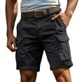 thumbnail image 6 of Letdown Men Cargo Shorts with Pockets Casual Knee Length Lightweight Stretch Outdoor Hiking Travel Work Short Pants (Dark Gray-1, S), 6 of 7