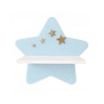 thumbnail image 1 of Repisa Infantil Estrella Pared Mdf Decorativa Habitación Niña Niño Azul/dorad, 1 of 4