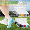 thumbnail image 3 of 12 Pairs Toddler Kids Cushion Socks Boys&Girls Athletic Basketball Sport Youth Crew Soft Breathable Socks For Outdoor, 3 of 6