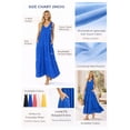 thumbnail image 4 of Women's Air Flow V Neck Tiered Maxi Dress with Pockets Casual Loose Fit Dress, 4 of 5