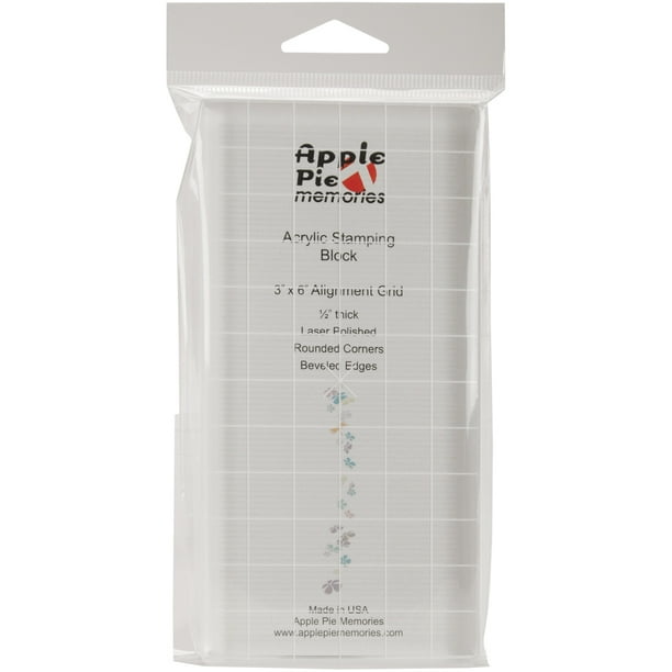Apple Pie Memories Bloc de Timbre Acrylique avec Grille d'Alignement-3 "X6" X 5 "
