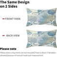 thumbnail image 4 of Nautical Coastal Lumbar Throw Pillow Covers 12X20 Inch Set of 2 Ocean Seashell Coral Starfish Decorative Pillow Cases Summer Beach Blue Gray Beige Pillow Covers Home Decor For Living Room Sofa Couch, 4 of 6