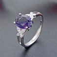 thumbnail image 4 of Adjustable Sterling Silver Ring with Sparkling Synthetic Crystal and Cubic Zirconia Lightweight Everyday Wear Jewelry, 4 of 4