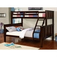 thumbnail image 2 of Furniture of America Cory Wood Twin over Queen Bunk Bed in Dark Walnut, 2 of 2