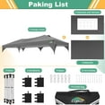 thumbnail image 7 of COBIZI 10x20 Pop up Canopy Tent with 4 Sidewalls,Party Tent One-Push Setup,Outdoor Canopy with Air Vent & Fluorescent Strip,Waterproof Event Shelter Gazebo for Parties,Commercial,UPF 50+,Gray, 7 of 7