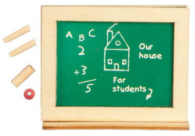 Miniature Dollhouse FAIRY GARDEN Accessories ~ School Teacher Chalkboard ~ NEW 