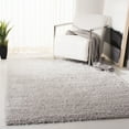 thumbnail image 2 of SAFAVIEH Madrid Miah Solid Polyester Shag Area Rug, Silver, 3' x 5', 2 of 7
