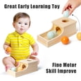 thumbnail image 4 of Busy Edition Juguetes Montessori Caja de permanencia de objetos Sonido suave Color de madera Bola de bebé Juego de caída para niños pequeños de 6 meses 1 2 3 años Juguete infantil de primera edad, 4 of 5