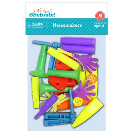 Way To Celebrate Noisemakers 18 Pack Assorted