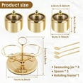 thumbnail image 2 of AEVXKHI 2 Sets Rotatable 3 Flavour Seasoning Jar with Visible Glass Lid, Stainless Steel Sugar Bowl Set, Seasoning Box Dispenser Flexible Seasoning Container for Kitchens, 2 of 10