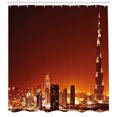 thumbnail image 3 of Ambesonne Cityscape Shower Curtain, East Dubai Landscape, 69"Wx75"L, Multicolor, 3 of 3