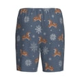 thumbnail image 7 of Daiia Squirrel And Snowflakes Mens Woven Stretch Pajama Short,Short Pajama Pants-Small, 7 of 7