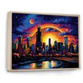 thumbnail image 2 of Designart "Windy City Pop Art I" Chicago Floater Framed Wall Decor, 2 of 7
