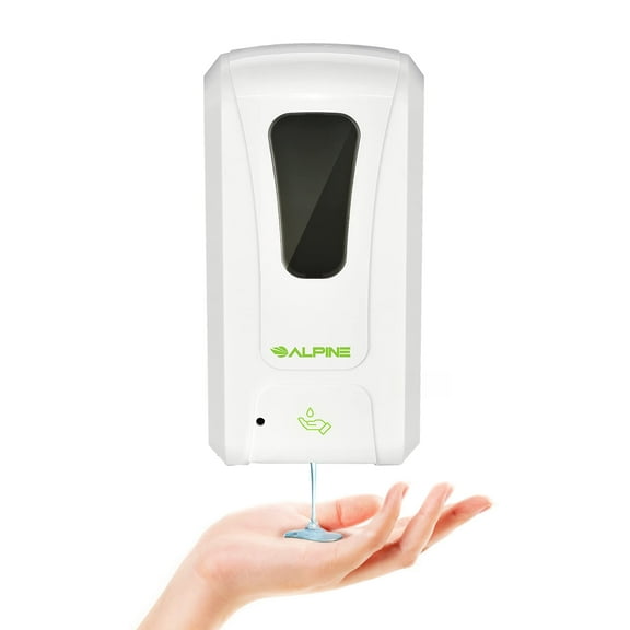 Alpine Automatic Hand Sanitizer Dispenser - Touchless Dispenser for Restaurant, Hospital, School, Hotel, Kitchen and Bathroom 1200ML (White, Liquid)